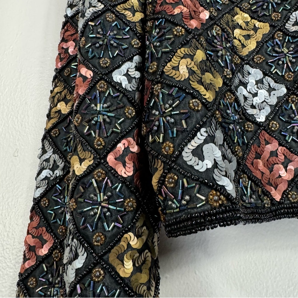 Niteline Black and Gold Embellished Blazer - Picture 8 of 15